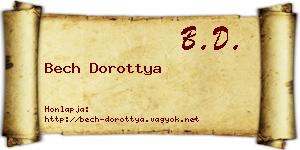Bech Dorottya névjegykártya